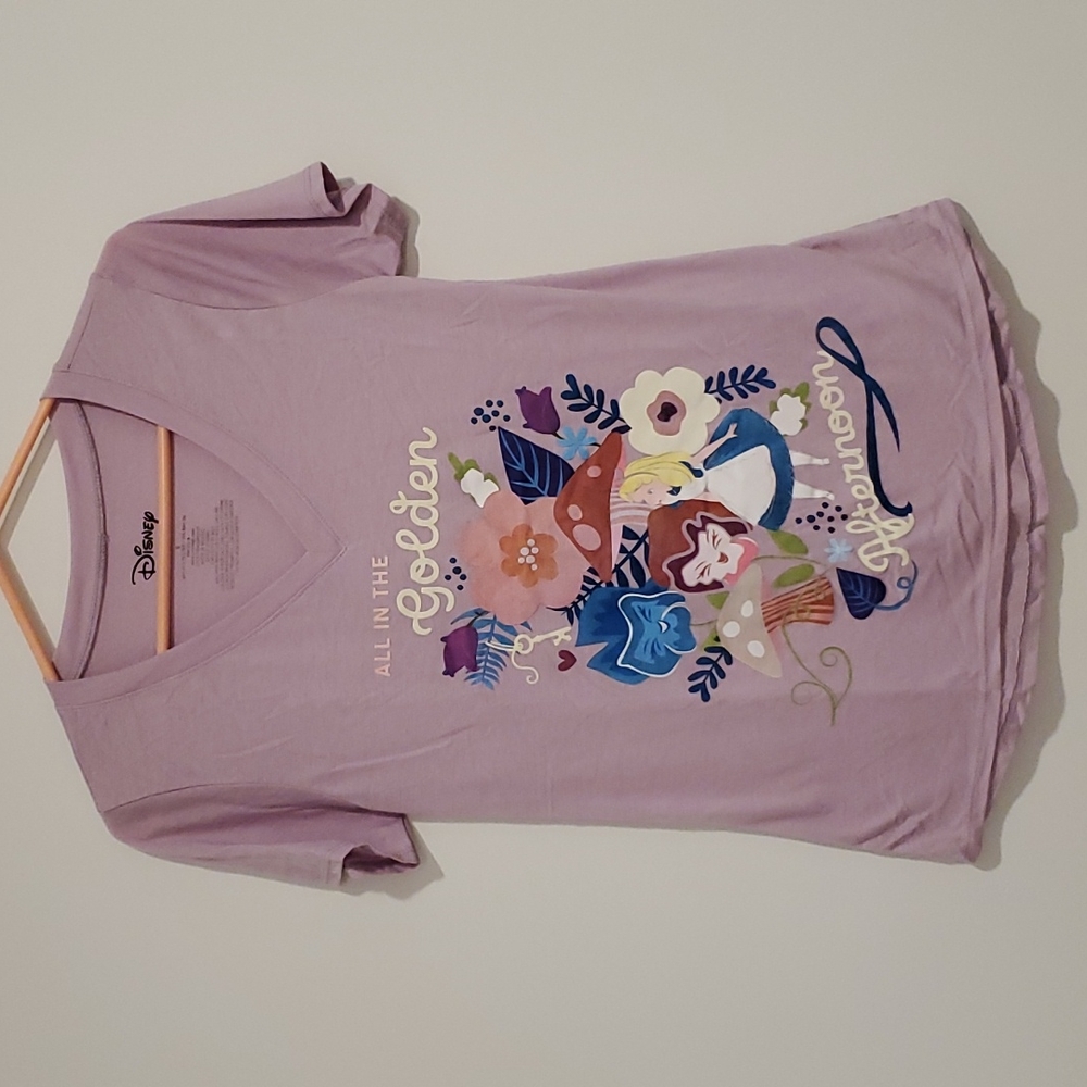 All in the Golden Afternoon Alice In Wonderland Disney short sleeve graphic tee